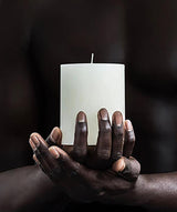 Warm White Textured Pillar Candles - Haven Botanical